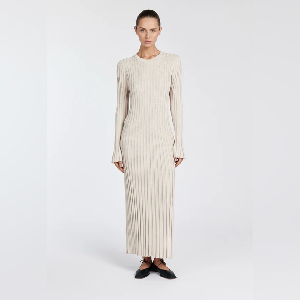 NWT DISSH - ADA STONE LONG SLEEVE MIDI DRESS